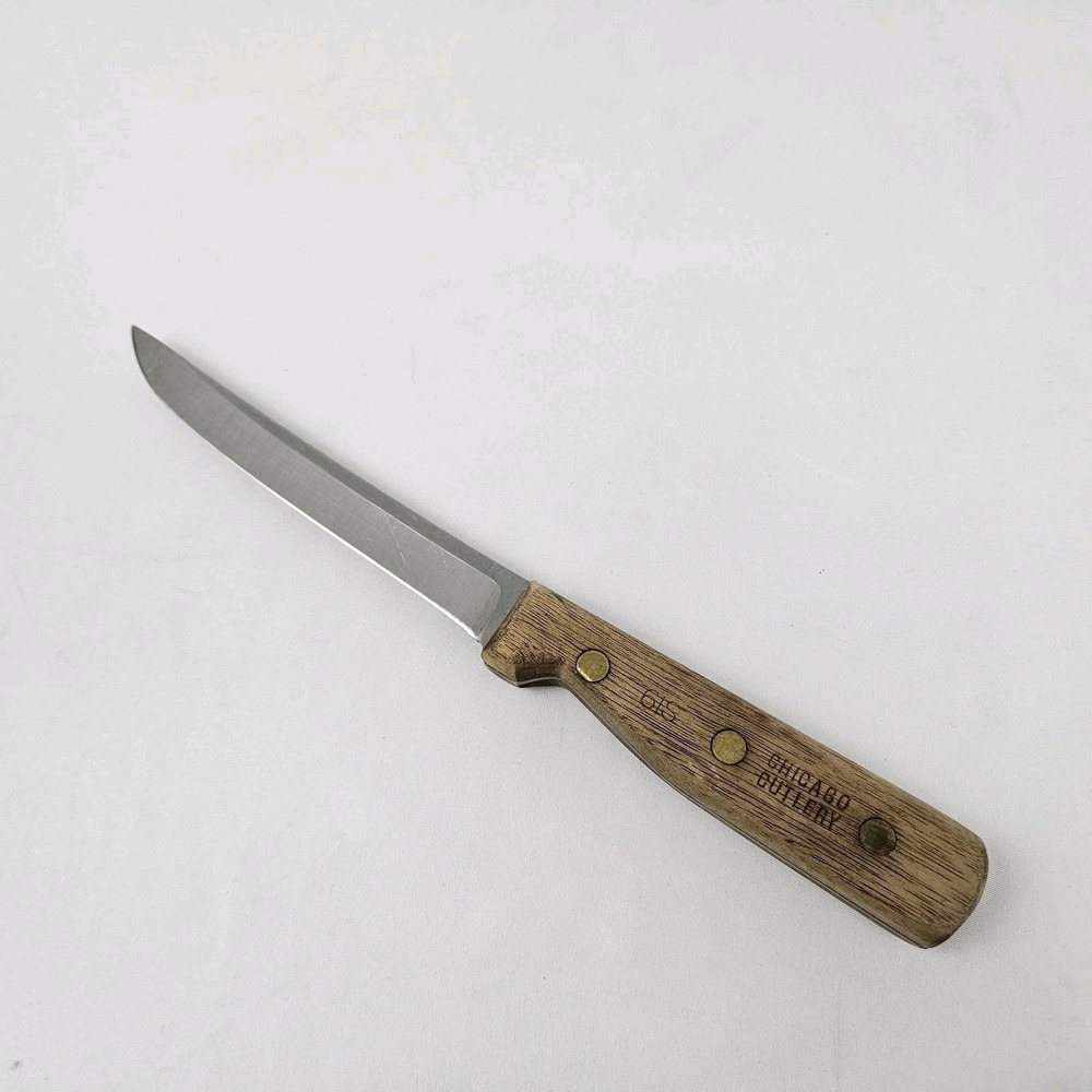 Vintage Chicago Cutlery Boning Knife 61S Walnut Handle